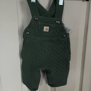 Carhartt Quilted Toddler Bib Overalls in Forest Green